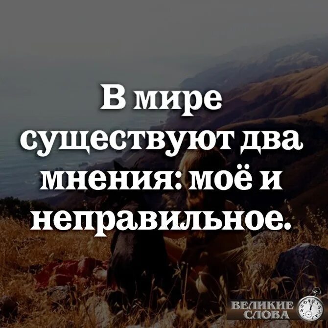 Есть только мир слова. Существует только два мнения мое и неправильное. Существует 2 мнения мое и неправильное. Мое мнение и неправильное. Есть мое мнение и неправильное.