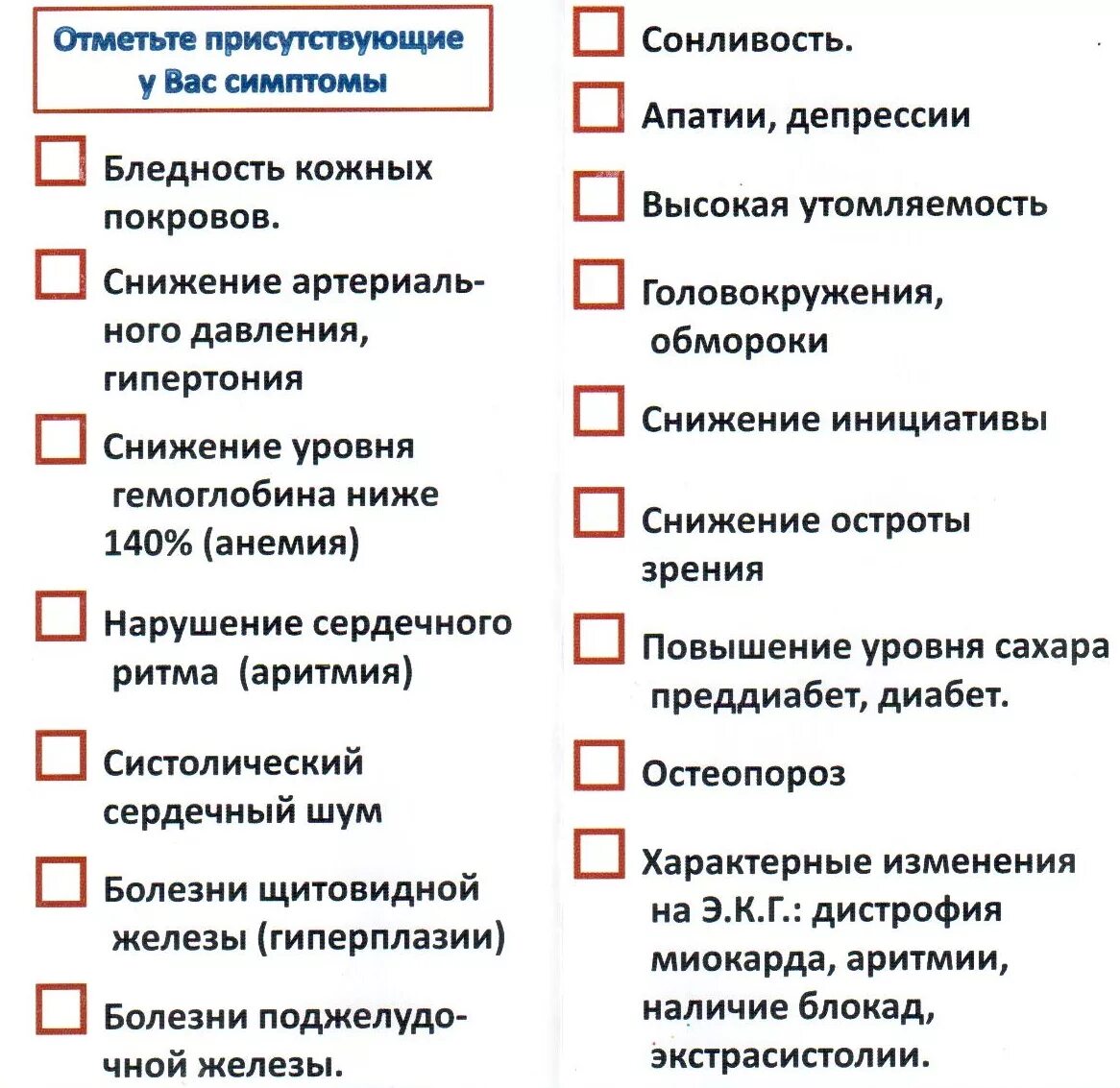 Тест на симптомы. Симптомы преддиабета. признаки тестов. готовность теста по признакам.