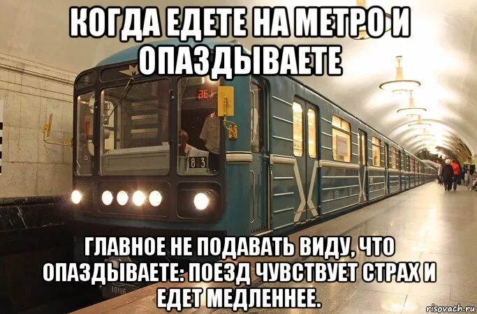 Я посмотрел на часы и понял поезд. Анекдоты про метро. Шутки про метрополитен. Мемы про метро.