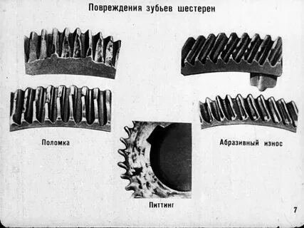 Дефекты зубчатых колес