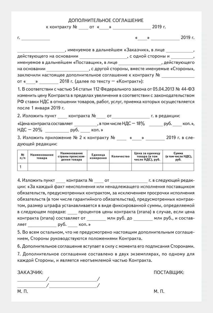 Доп соглашение по 44 ФЗ образец. Изменение стоимости договора. Договор соглашение изменение цены договора. Дополнительное соглашение об изменении цены договора.