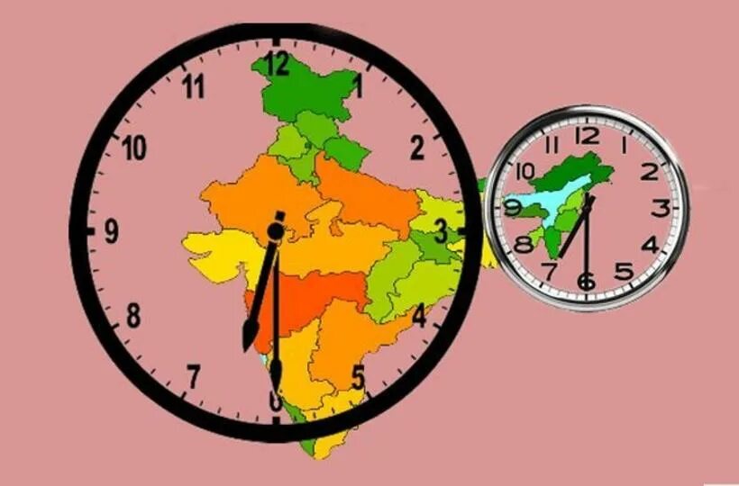 Часовые пояса Индии. Time Zones in India. The times of India.