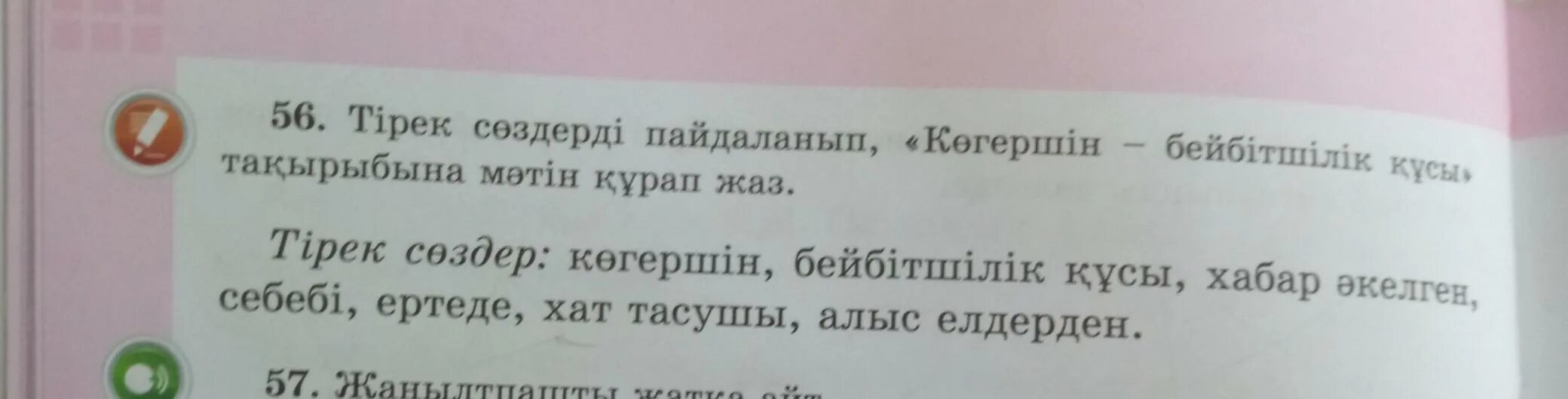 Тірек сөздерді пайдаланып сипаттау мәтінін жаз