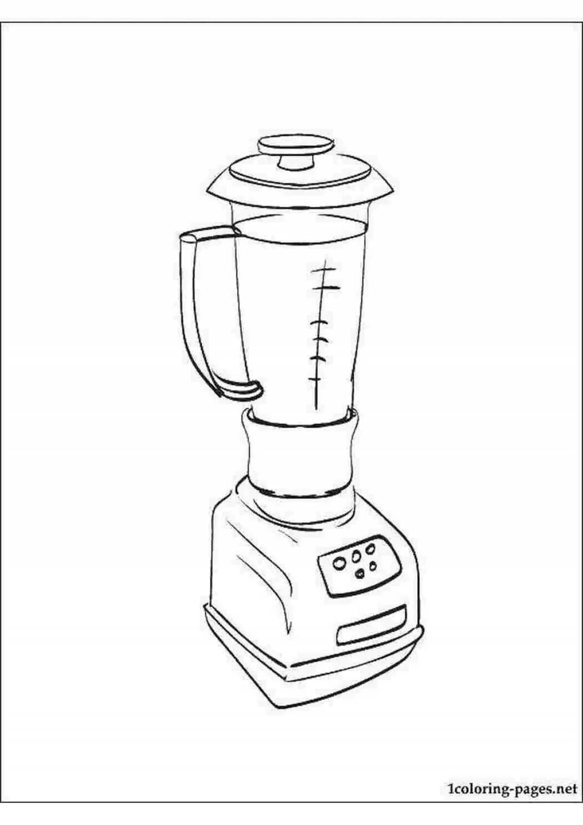 Блендер раскраска. Бытовые приборы раскраска для детей. Электроприборы раскраски для детей. Бытовая техника разукрашка для детей. Блендер для рисования карандашом.