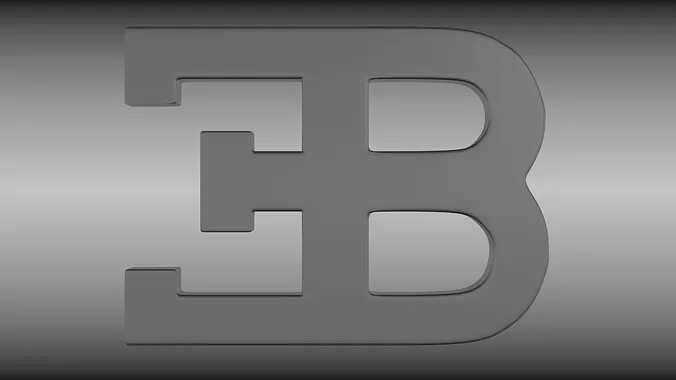 Bugatti logo 3D model CGTrader