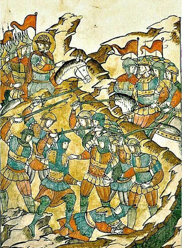 битва при легнице 13 век. миниатюра битвы. "xv век" "александр македонский" "русское искусство". александр невский миниатюры лицевого свода. миниатюра битвы.