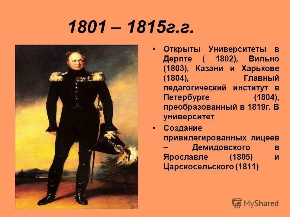 Назовите 1 любое внешнеполитическое. 1801 Г событие.