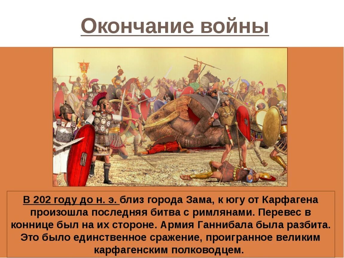 Сообщение о 1 морской победе римлян. Битва при заме 202 г. до н.э.. Войны Рима с Карфагеном Ганнибал битва при Каннах 5 класс.