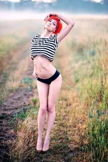 Skinny red head nude