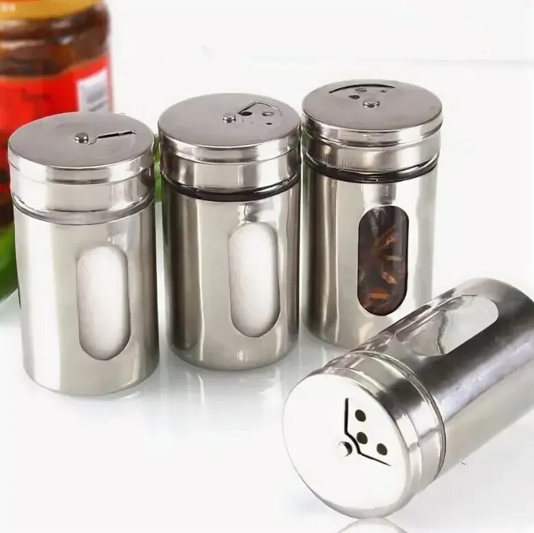 Банка для соли и перца. Стеклянная баночка для специй с ручкой. Банка для соли и перца. 80221slb. Набор для специй walmer, 2 шт.