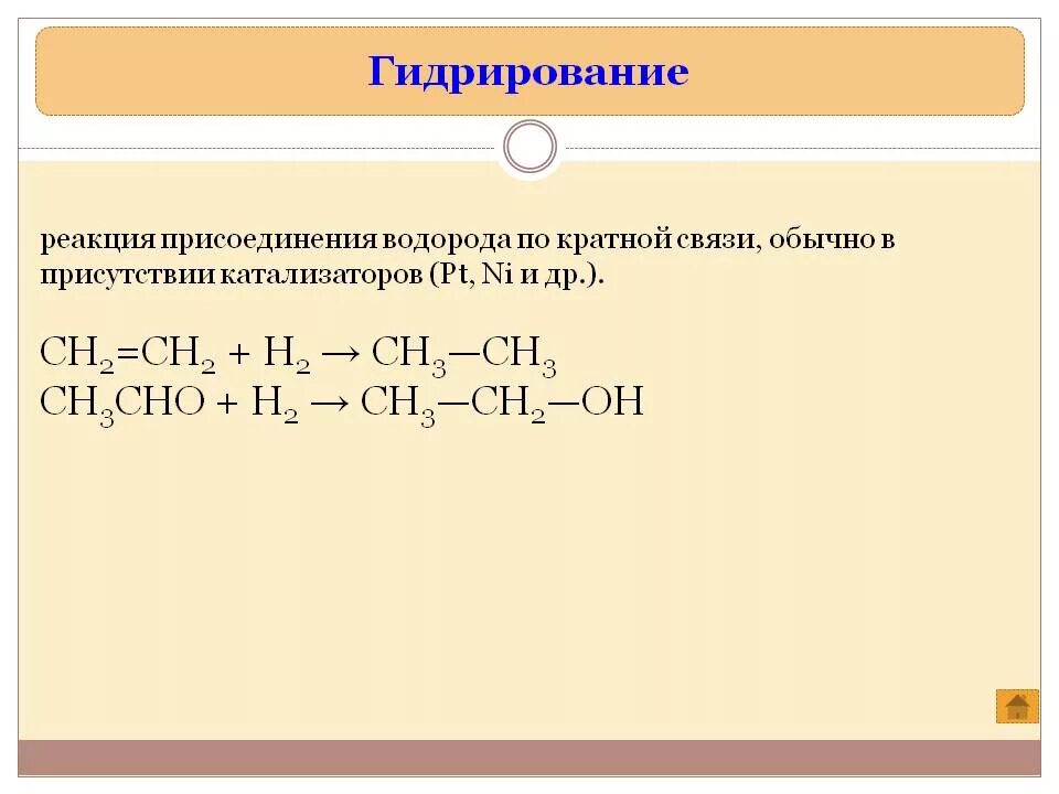 Жиры уравнение реакций присоединения водорода гидрирование. Реакция гидрирования. Гидрирование присоединение водорода. Гидрирование это в химии. Реакции с водородом название