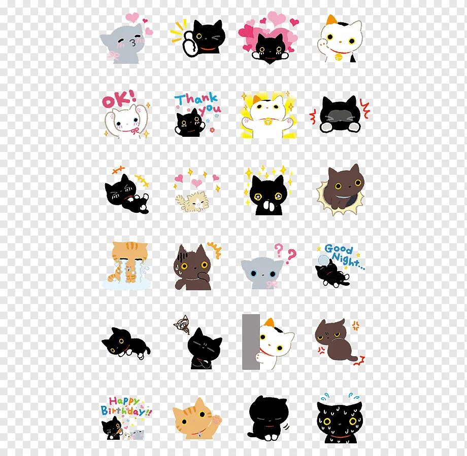 Наклейка - кошки. Наклейки виде котят. Наклейка котёнок. Стикер "котик". Наклейки для детей.