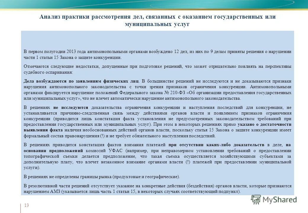 Обзор практики 2 2021. Практика рассмотрения антимонопольных дел. положение антимонопольного законодательства. анализ практики. анализ федерального закона о защите конкуренции.