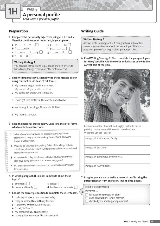 Solutions Elementary Workbook гдз. A personal profile 6 класс. Read the personal profile below underline three Full forms which could be contractions. Solutions Elementary Workbook answers 3 Edition. Solutions elementary workbook 5 класс