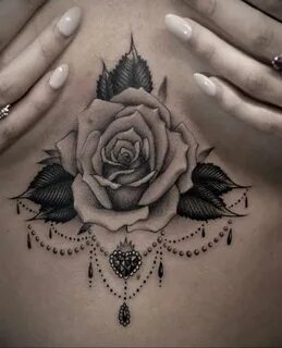 тату роза на груди девушки 04.02.2020 № 002 -rose tattoo for girl- tatufoto...