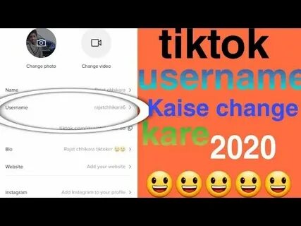 Change username tiktok