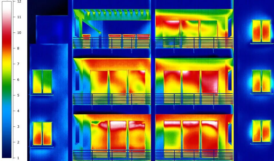 Инфракрасная термография электрооборудования. Тепловизионное обследование ограждающих конструкций. Тепловизор дом. Термограмма здания. Тепловизор цвета
