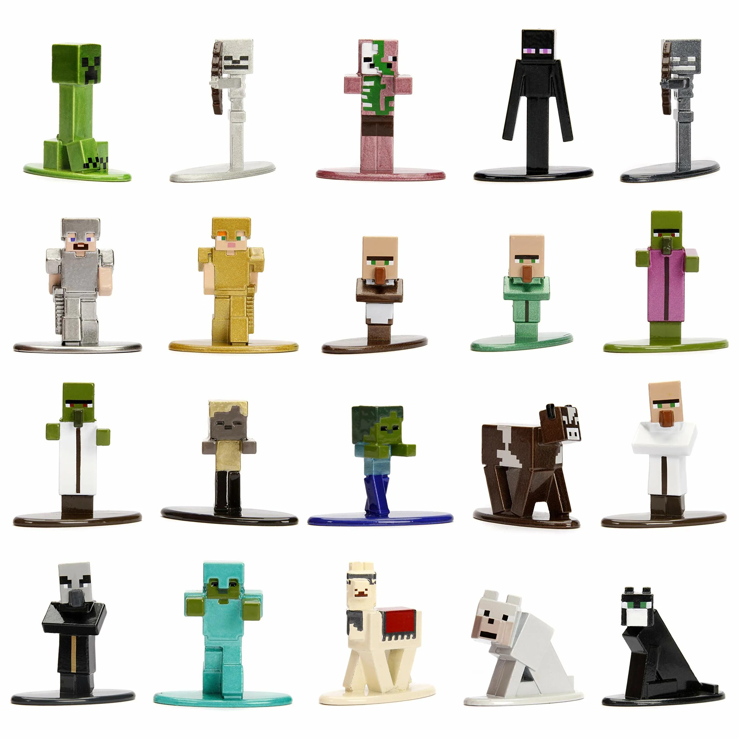 Житель майнкрафт купить. Набор Jada Toys Nano Metalfigs Minecraft Wave 2 1.65" (20 Pack) 30770. Набор 8 фигурок майнкрафт b009.