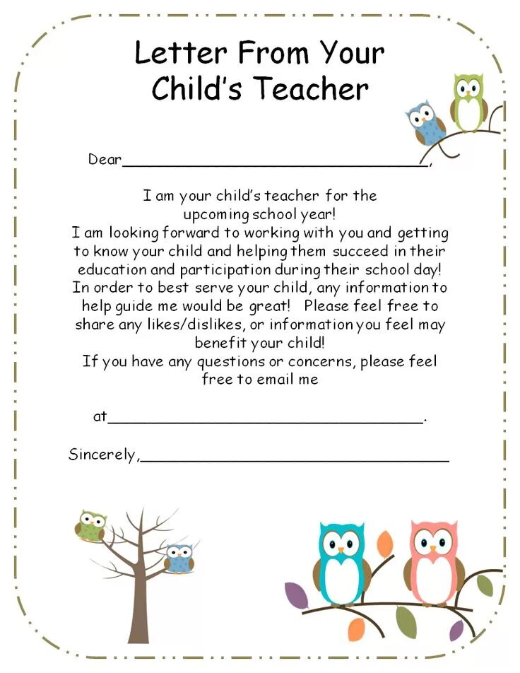 You have the new letter. The Letter to teacher. Letter to parents. From to в письме. A Letter to parents from a teacher.