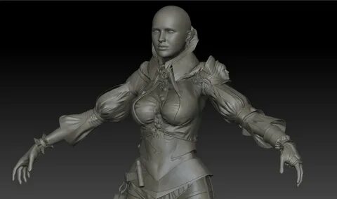 High poly model