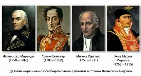 Лидеры освободительной борьбы народов латинской америки