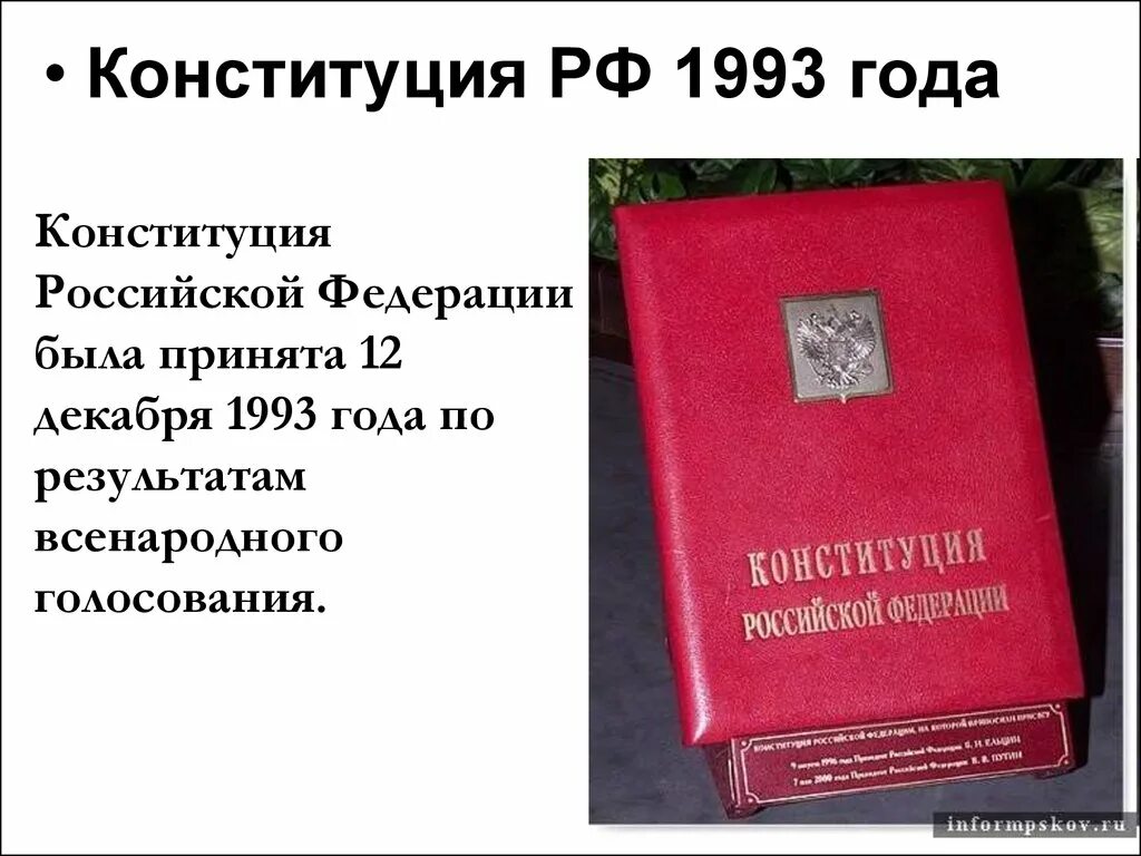 Первая глава конституции 1993 года посвящена. Первая глава конституции 1993 года посвящена