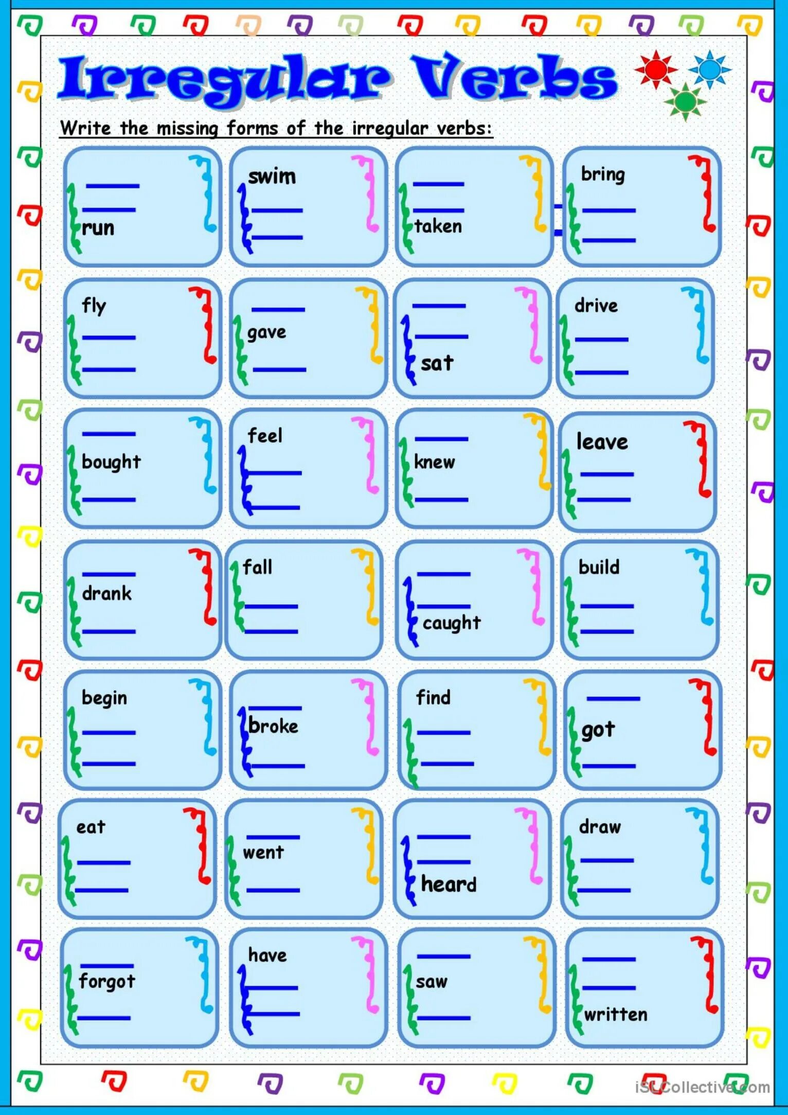 Неправильные глаголы английского языка worksheets. Write the missing forms. Write the missing forms. Present simple affirmative form ответы. Домашнее задание 5 класс по английскому copy the chart about wayne s family and complete it.