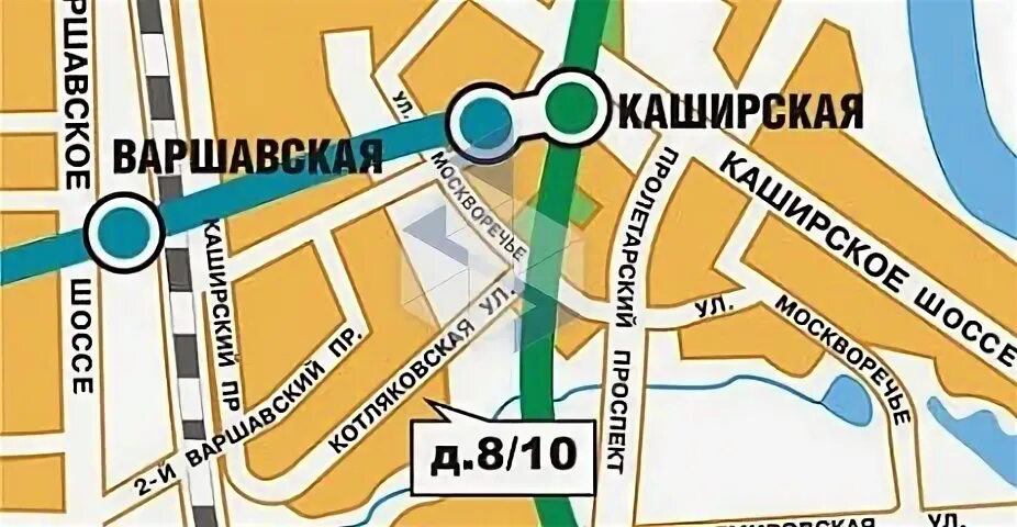 Метро варшавская на карте