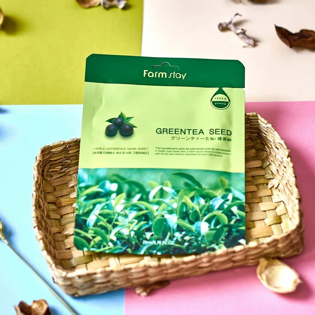 Купить косметику farms. Тканевая маска Farmstay Green Tea Seed. Farmstay маска тканевая Farmstay visible difference Mask Sheet greentea Seed, 23ml. Farm stay Green Tea Seed маска тканевая. Farmstay тканная маска зеленый чай.