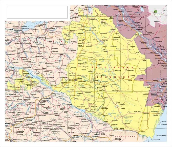 Географическая карта Калмыкии. Калмыкия на карте России географическая карта. Карта Калмыкии с границами. Географическая карта Республики Калмыкия.