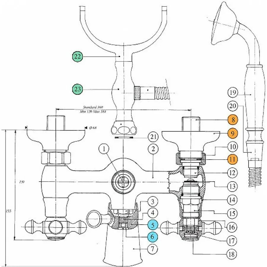Части душа название. Bandini смеситель Bandini Antica 544.620 для ванны с душем. Из чего состоит смеситель для ванны с душем схема. Bandini смеситель Bandini Antica 568.920 для душа. Смеситель для ванны составные части.