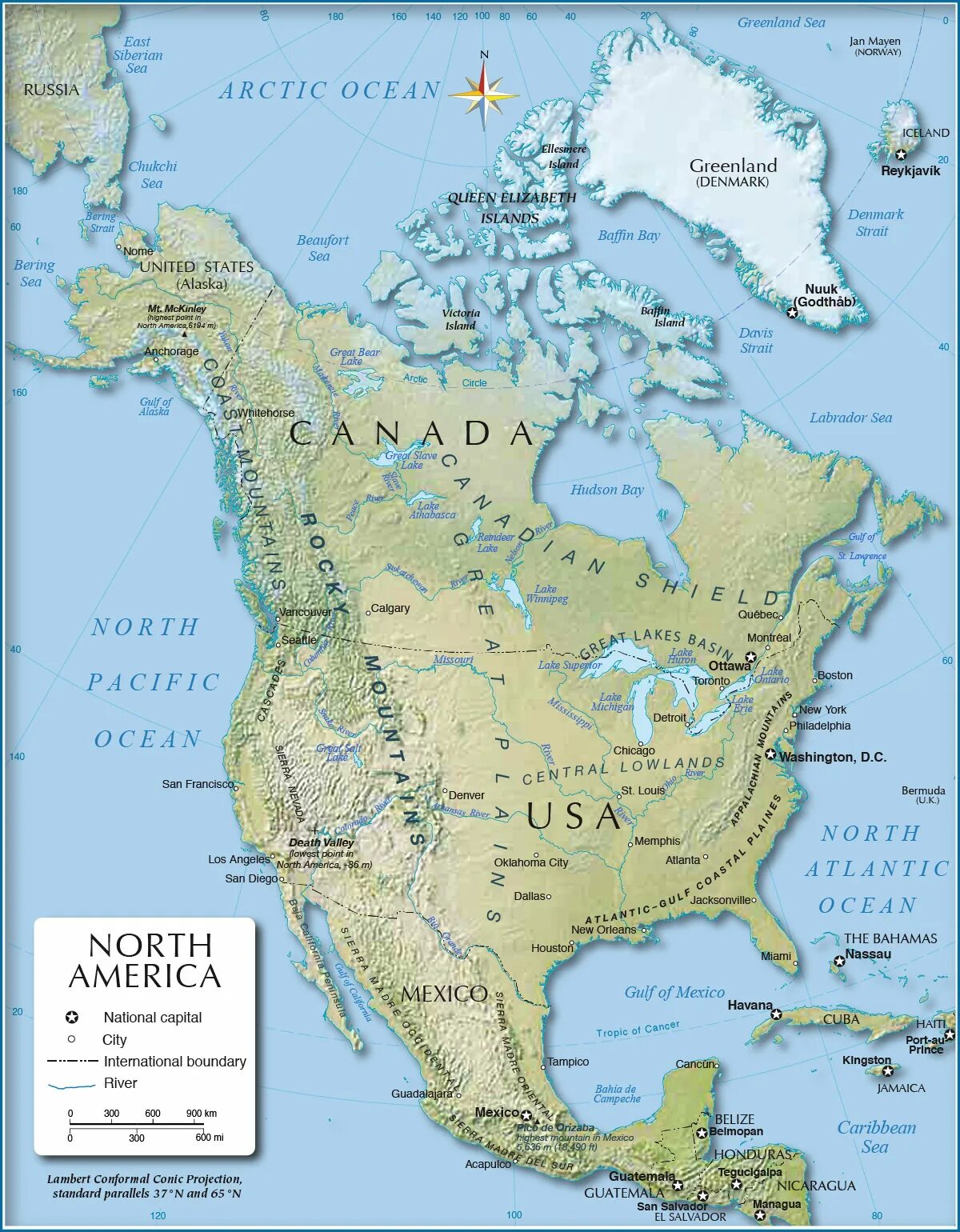 Карта рек северной америки на русском. Атабаска на карте Северной Америки. Река Колумбия на карте Северной Америки. Физическая карта Северной Америки. Реки Северной Америки на карте.