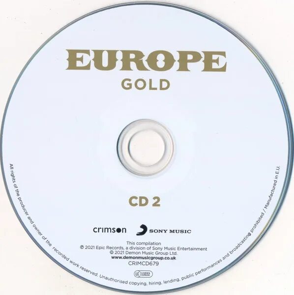 Europe Gold. Europe CD. Europe Gold 2021. Europe "Gold (3cd)".