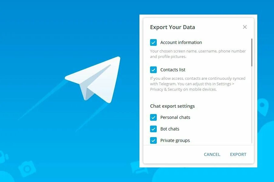 Экспорт данных в телеграм. Экспорт данных в телеграмме. Экспорт данных из Telegram. Экспорт данных в телеграмме 2022. From telegram import update