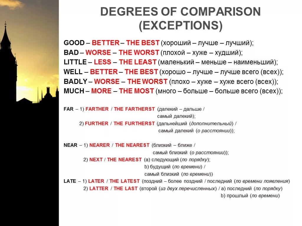 Can well good at. Degrees of Comparison of adjectives исключения. Degrees of Comparison исключения. Comparison of adjectives исключения. Comparatives and Superlatives исключения.