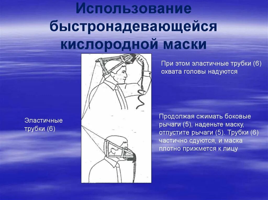 Использование кислородной маски. Как пользоваться кислородной маской. Применение кислородной подушки. Строение кислородной маски.