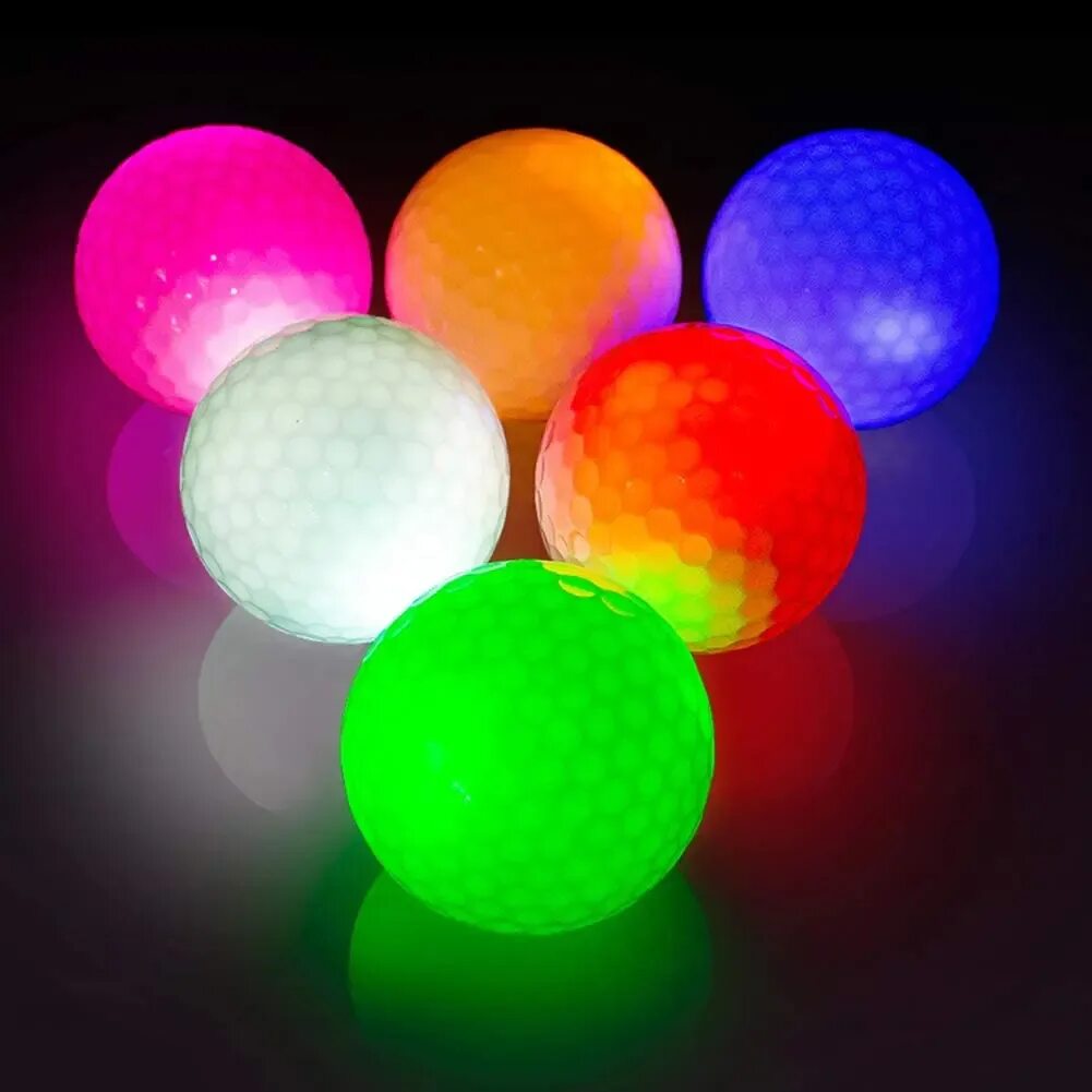 Светящиеся мячики. Светящийся шар для гольфа. Гольф мяч светящийся. Мячики ночью.