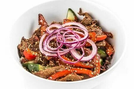Говядина с перцем и кунжутом