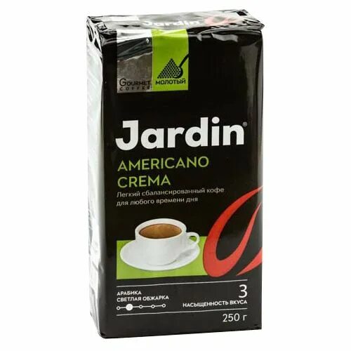 Кофе жардин американо крема молотый 250г в/у. Кофе молотый jardin americano crema, 250 г. Кофе в зернах американо крема. Кофе жардин американо крема молотый 250г в/у. Jardin americano crema 250г.