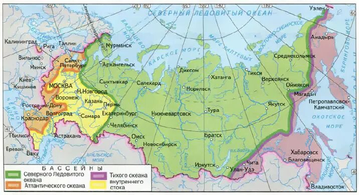 Принадлежность рек к бассейнам океанов евразии. Реки бассейна Северного Ледовитого океана в России на карте. Бассейны рек России на карте. Крупные реки на территории России на карте. Граница бассейна Северного Ледовитого океана.