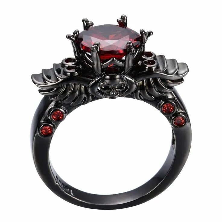 Женский комплект из кольца и сердца, в готическом стиле AliExpress