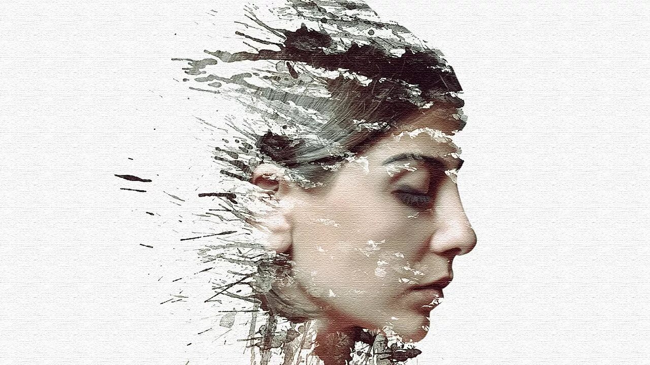 Эффект быть как все это. Эффекты для портрета в фотошопе. эффект распада. эффект рассыпания. журнальный эффект для фотошопа.