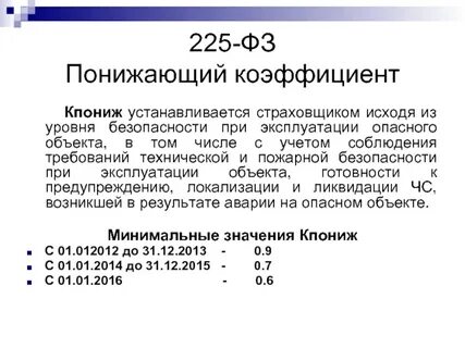 Увеличение понижающего коэффициента в 2024 году