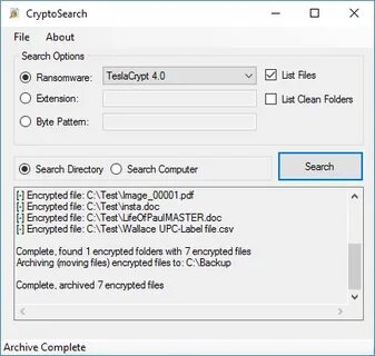 Encrypted file