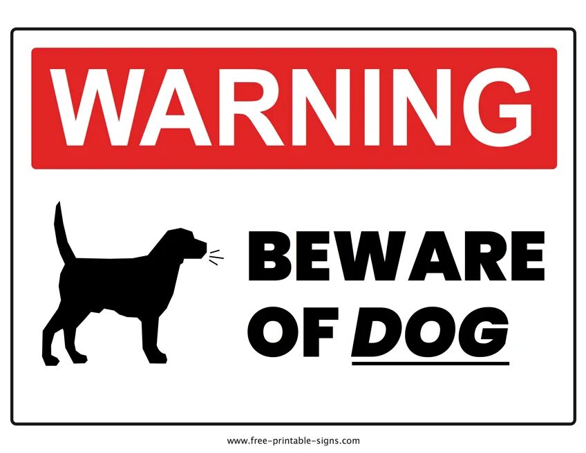 Warning dog. Плохая собака. Warning dog. Собачка знак. Sign beware of the angry dog.