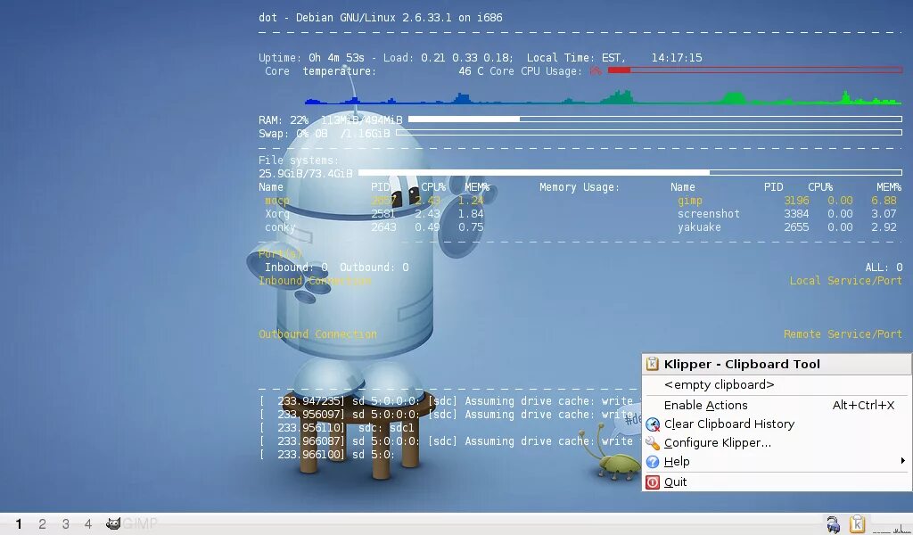 Tray linux
