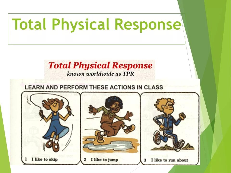 Total physical response. TPR методика преподавания английского языка. Total physical response метод. Метод TPR.