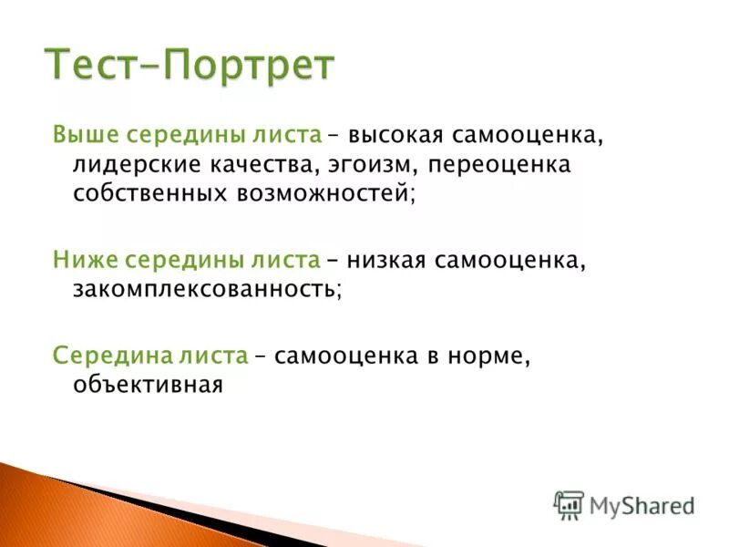 Тест портрет личности