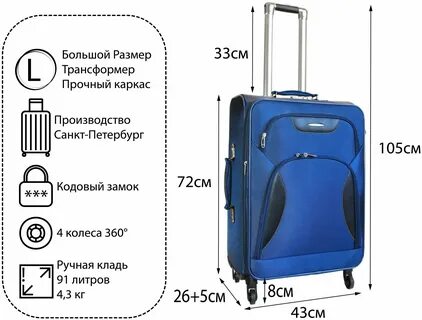 Сколько литров чемодан