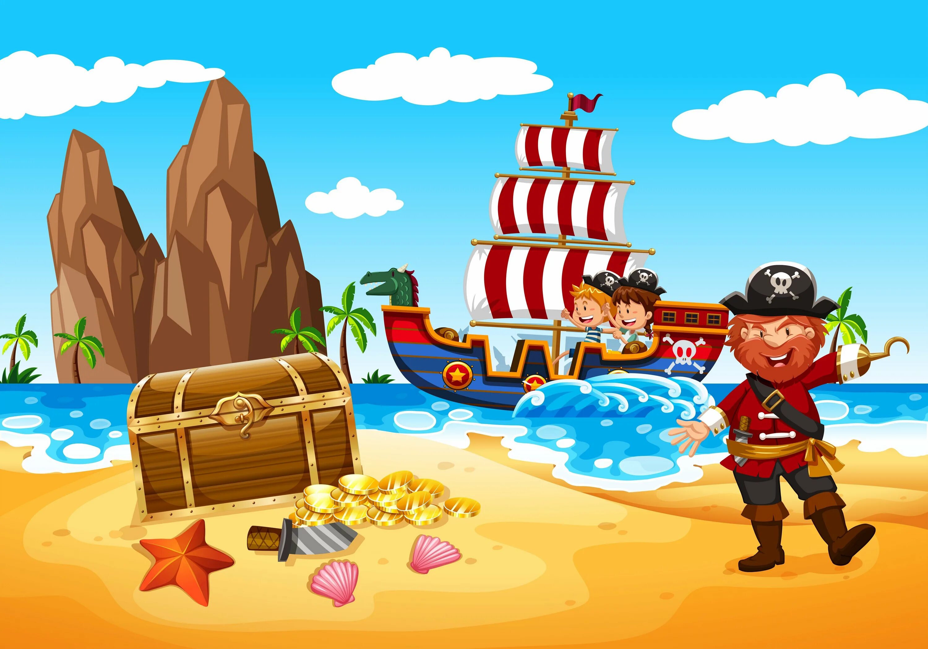 Пиратский корабль. Остров пиратов для детей. Остров сокровищ пиратский корабль. Дети пираты.